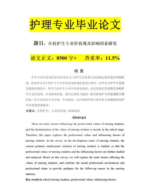 本科护理专业毕业论文  第2张
