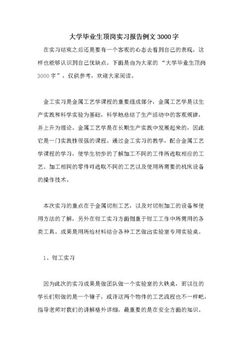 顶岗实习毕业论文  第1张