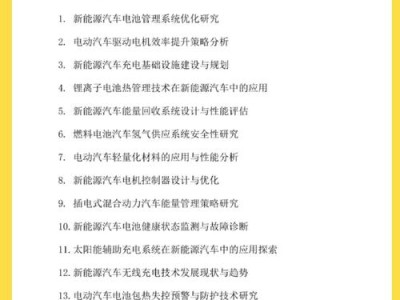 汽车智能化，未来已来，毕业论文选题指南