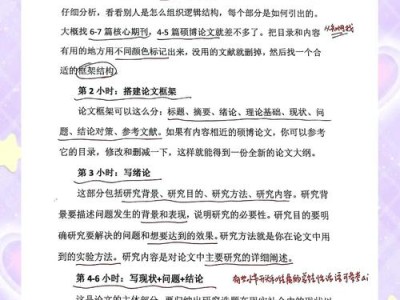 本科生优秀毕业论文的写作方法与质量提升策略