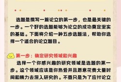 毕业论文选题攻略，从迷茫到聚焦的5个实用步骤