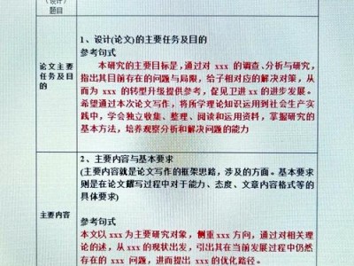 如何高效炮制一篇毕业论文，从零到完成的实用指南