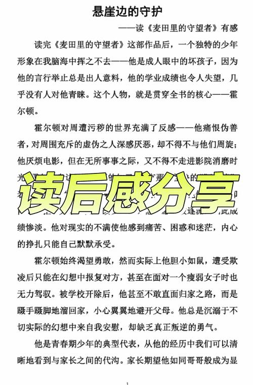 悬崖边的守望者，麦田里的守望者中霍尔顿的道德困境与救赎  第1张
